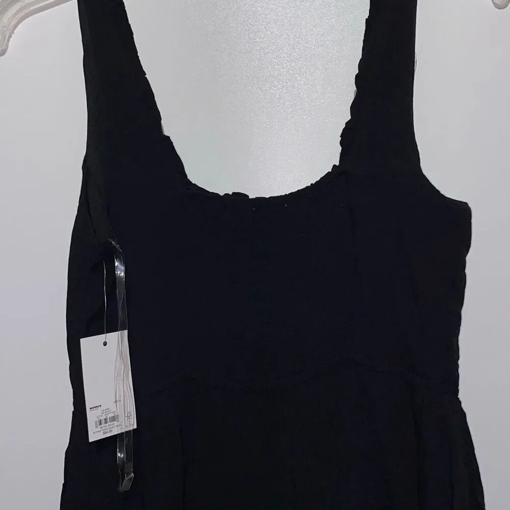 SO Junior Black Corset Tiered‎ Heart Textured Sleeveless Mini Dress Medium NWT